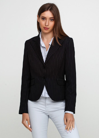 Черный кэжуал пиджак Sportstaff - полосатый - демисезонный