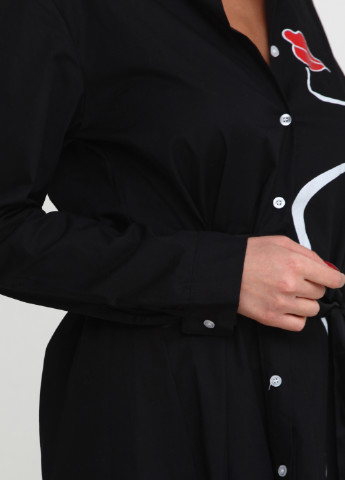 Черное кэжуал платье 32 Degrees с рисунком