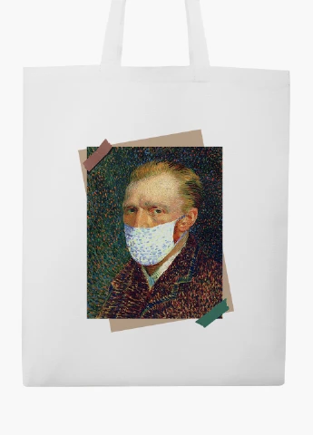 Эко сумка шоппер белая Винсент Ван Гог Карантин (Vincent Van Gogh Quarantine) (9227-1415-WT2) Еко сумка шоппер біла 41*35 см MobiPrint (219124406)