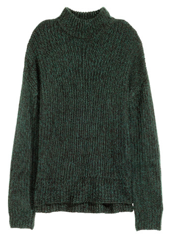 Темно-зеленый демисезонный свитер H&M