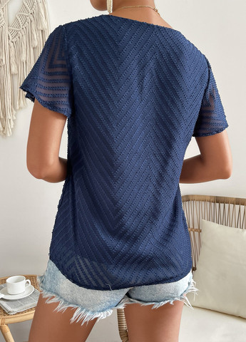 Тёмно-синяя блуза SHEIN