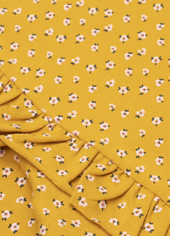 Желтый демисезонный кэжуал лонгслив Coccodrillo с цветами