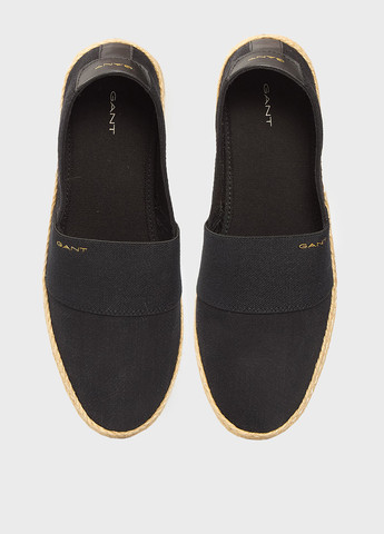 Чёрные эспадрильи Gant однотонный логотип, плетение (347589989)