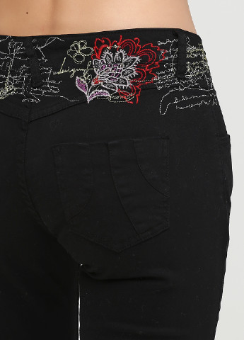 Джинси Desigual джогери однотонні чорні джинсові бавовна