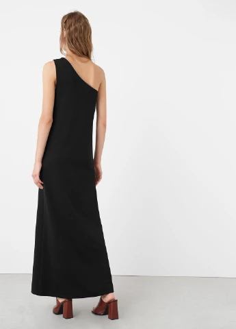 Черное вечернее платье Mango однотонное