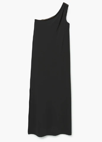 Черное вечернее платье Mango однотонное