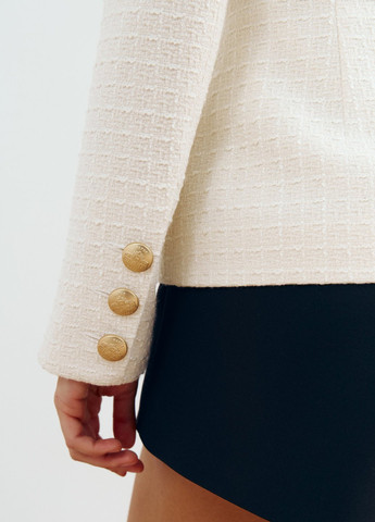 Молочный женский жакет Gepur однотонный - демисезонный