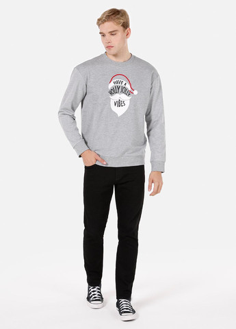 Светло-серый свитшот Colin's новогодний без декора (360767636)