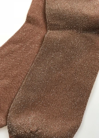 Кофейные носки H&M однотонные (89949956)
