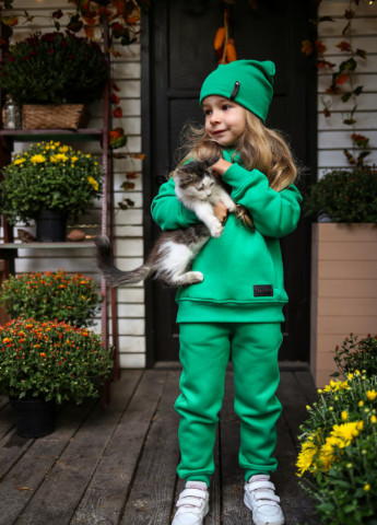 Зелений зимній теплий дитячий костюм на флісі Sorelle
