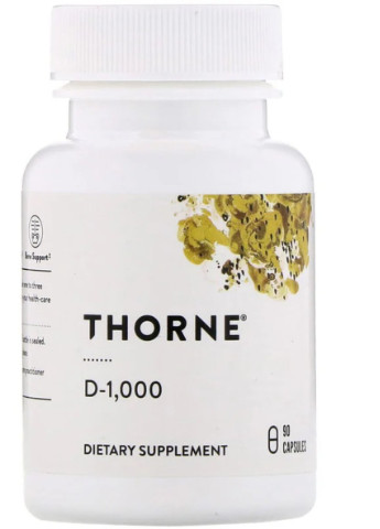 Витамин D3, 1000МЕ,, 90 капсул Thorne Research (228293122)
