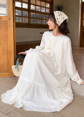 Белое кэжуал платье оверсайз SHEIN однотонное