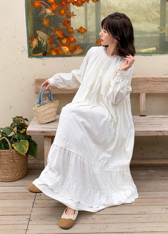 Белое кэжуал платье оверсайз SHEIN однотонное