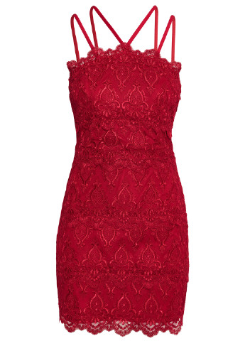 Темно-красное кэжуал платье H&M