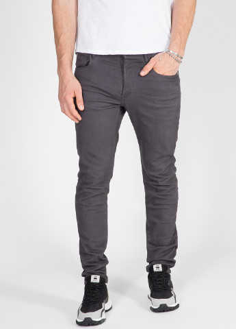 Серые демисезонные зауженные джинсы G-Star Raw