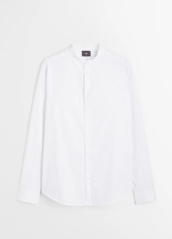 Белая рубашка однотонная H&M