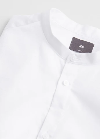 Белая рубашка однотонная H&M