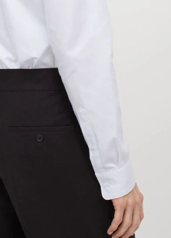 Белая рубашка однотонная H&M