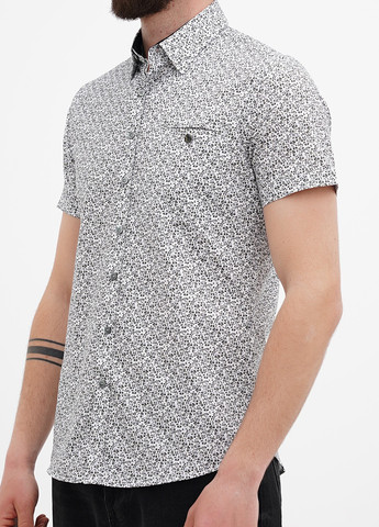 Черно-белая кэжуал рубашка с цветами Benson & Cherry