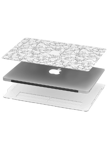Чехол пластиковый для Apple MacBook Pro 15 A1707 / A1990 Паттерн Зайки (Pattern) (9649-2473) MobiPrint (218867575)