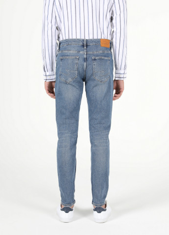 Голубые демисезонные слим, зауженные джинсы 041 DANNY Colin's