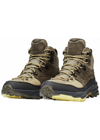 Осенние ботинки хайкеры Jack Wolfskin с логотипом тканевые