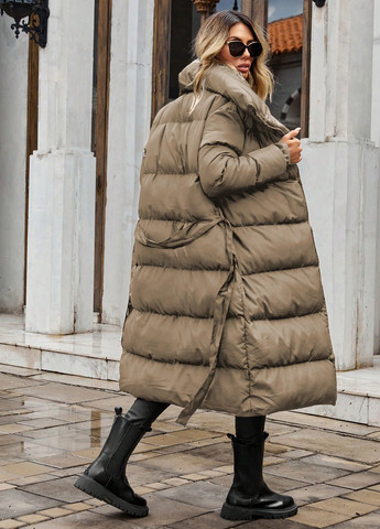 Темно-бежева зимня куртка SHEIN