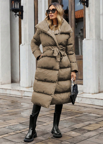 Темно-бежева зимня куртка SHEIN