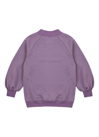 Garnamama свитшот рисунок сиреневый кэжуал хлопок, трехнитка