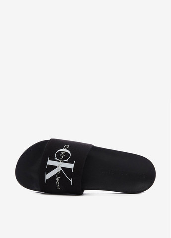 Черные шлепанцы Calvin Klein с логотипом