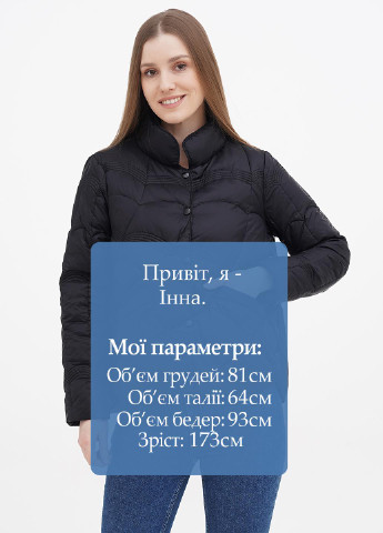 Черный демисезонный Пуховик No Brand