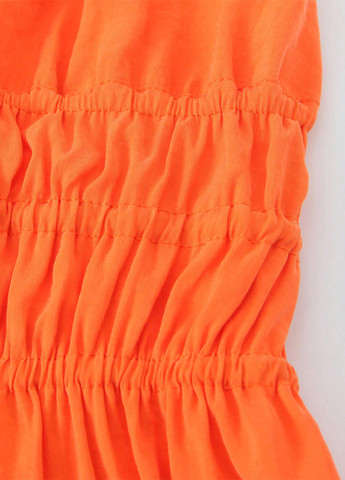 Помаранчева кежуал сукня з відкритою спиною, кльош SHEIN однотонна