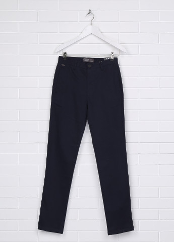 Темно-синие классические демисезонные зауженные брюки Springfield