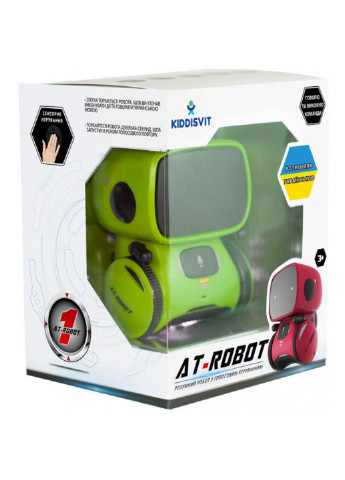 Інтерактивний робот іграшковий робот з голосовим контролем Green, UKR (AT001-02-UKR) AT-Robot (252147982)