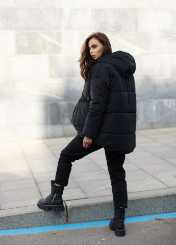 Чорна зимня зимняя куртка s-m Seventeen