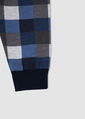 Сіро-синя всесезон піжами (з довгими рукавами, штани) реглан + брюки DeFacto