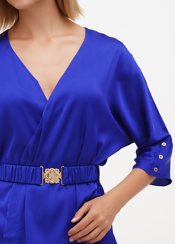 Синяя блуза на запах Arefeva