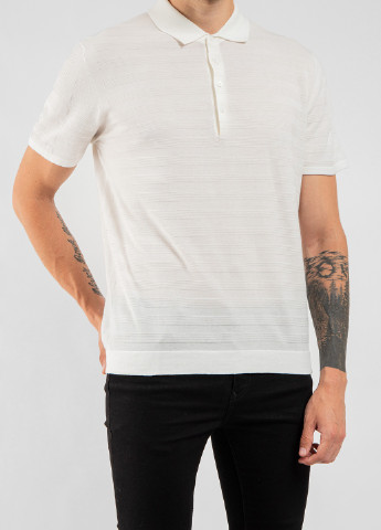 Белая серая футболка-поло с узором Paolo Pecora