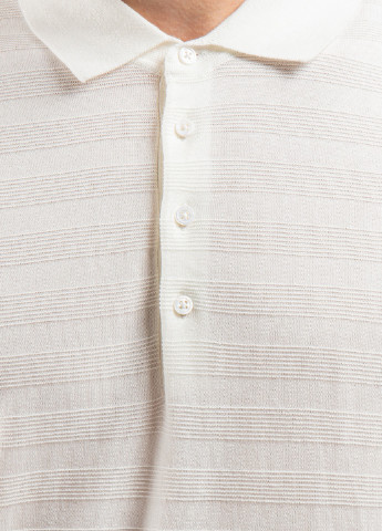 Белая серая футболка-поло с узором Paolo Pecora