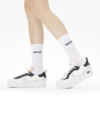Чёрно-белых носки (3 пары) UNITED4 надписи (329058679)