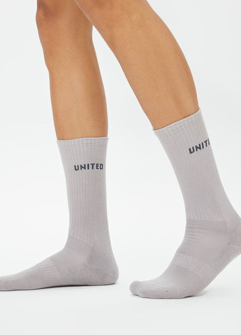 Чёрно-белых носки (3 пары) UNITED4 надписи (329058679)