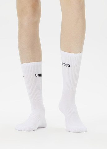 Чёрно-белых носки (3 пары) UNITED4 надписи (329058679)