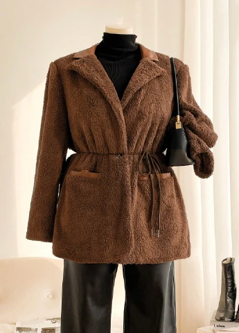 Коричневая зимняя куртка SHEIN