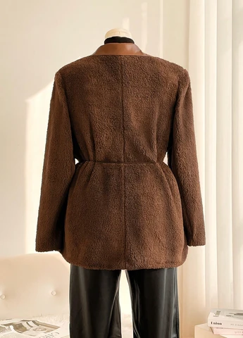 Коричневая зимняя куртка SHEIN