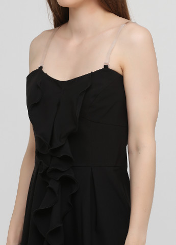 Чорна коктейльна плаття, сукня з відкритими плечима Angel однотонна