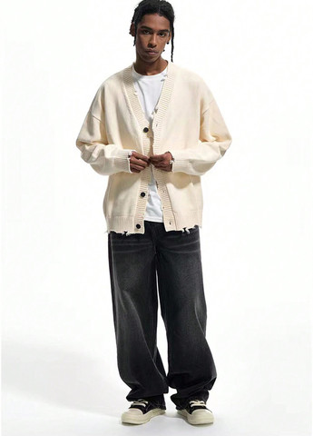 Кремовый демисезонный кардиган SHEIN