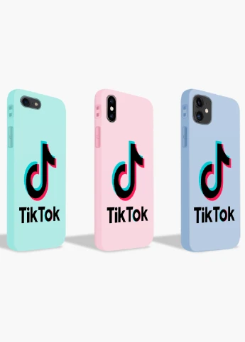 Чехол силиконовый Apple Iphone 8 plus ТикТок (TikTok) Белый (6154-1389) MobiPrint (219486293)