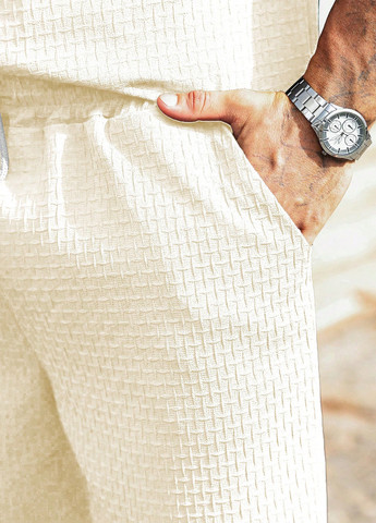 Бежевий літній костюм (сорочка, шорти) з сорочкою, з шортами SHEIN