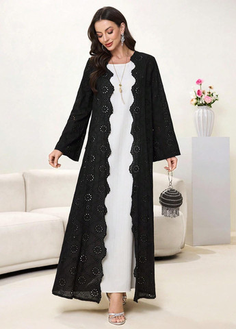 Черное праздничный, вечернее платье а-силуэт SHEIN однотонное