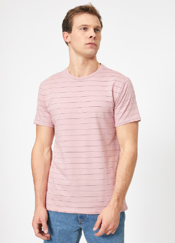 Светло-розовая летняя футболка KOTON